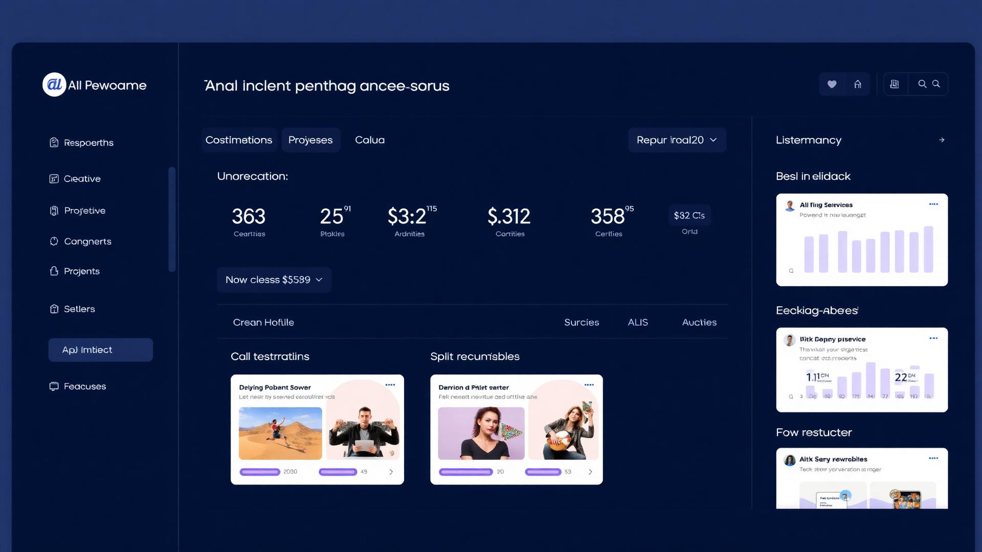 Análise de criativos e testes A/B